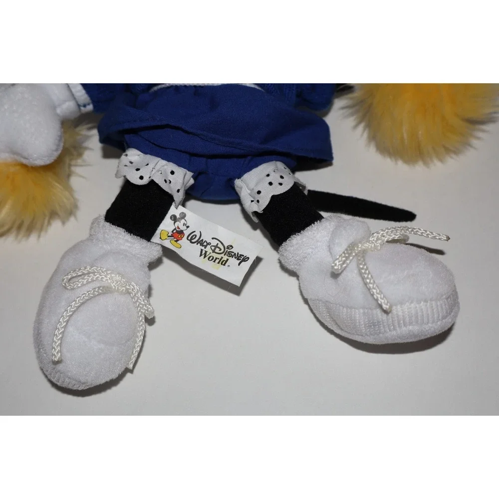Walt Disney World Cheerleader Pom Poms Blue & Yellow Minnie Mouse Stuffed Plush